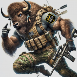 BARRY THE BISON! 3x3 STICKER* (General Theme)